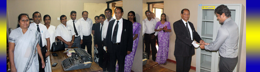 We Donated A Cupboard To The Mathugama Lawyers Association….